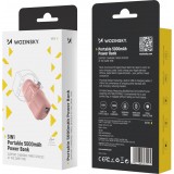 Batterie Externe Wozinsky WF16-YCS 5000mAh 15W USB-C Mini avec Câble USB-C Intégré et Chargeur Apple Watch - Rose