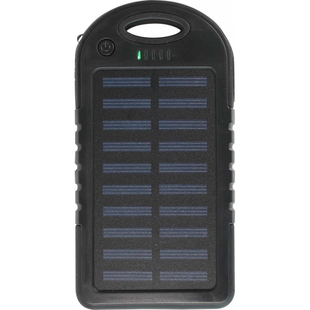 Batterie externe 5000mAh Power Bank panneau solaire portable dual USB LED  IPX4 waterproof - Noir - Acheter sur PhoneLook