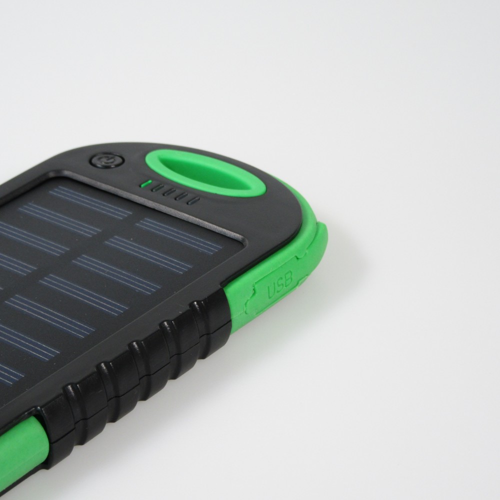 Externe Batterie 5000mAH Power Bank Solarpanel portable dual USB LED IPX4  waterproof - Grün - Kaufen auf PhoneLook