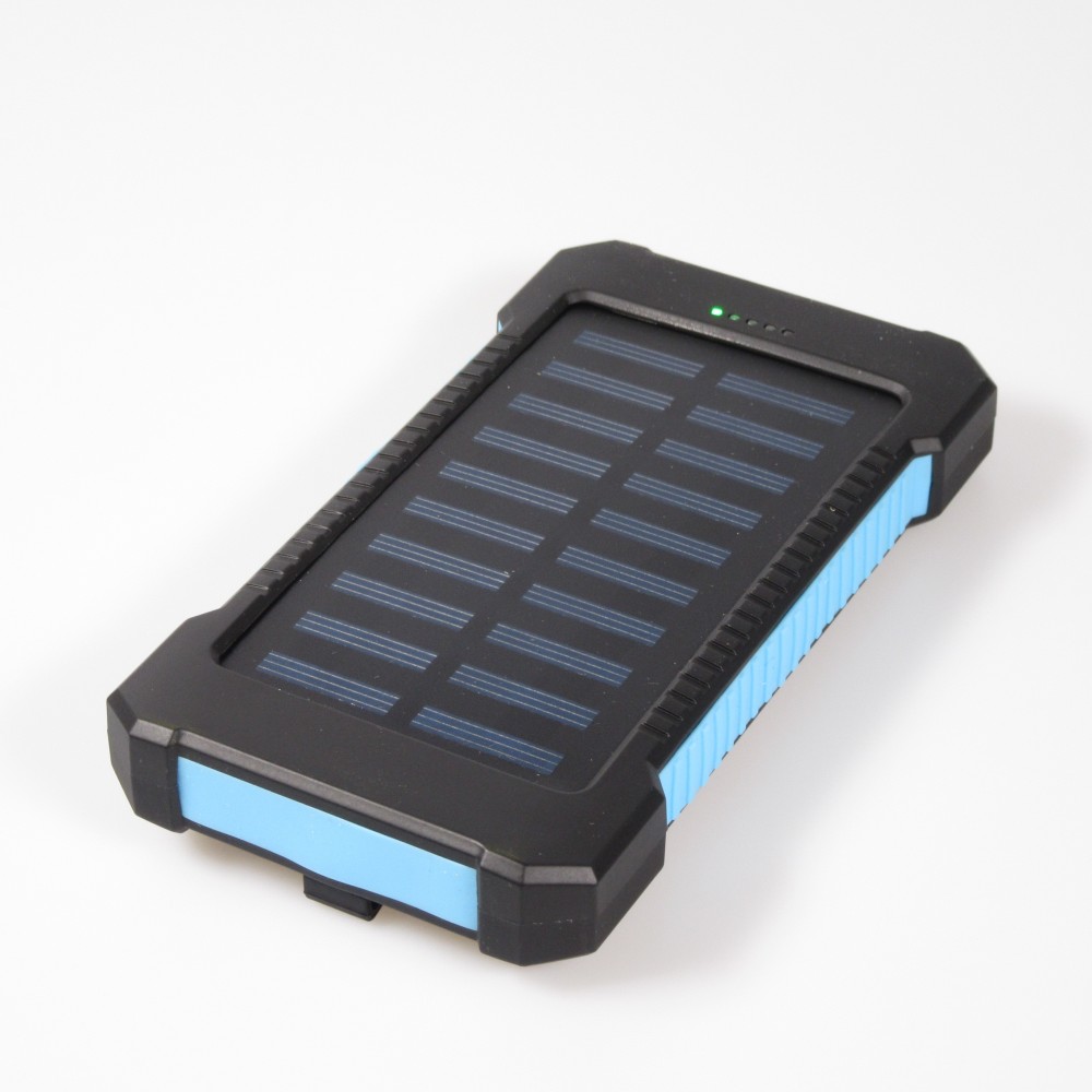 Batterie externe étanche 10000mAh Power Bank avec panneau solaire & LED -  Bleu - Acheter sur PhoneLook