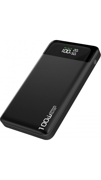 Batterie externe outdoor Power Bank Power Delivery PD 100W avec 20000 mAh et affichage LED - Noir