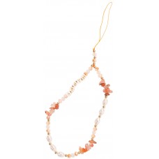 Bijou de téléphone universel / Pendentif bracelet à charms - N°61 - HAPPY pierres - Orange
