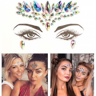 Bijoux visage autocollant festival & open-air paillettes diamants tatouage - Style - 8