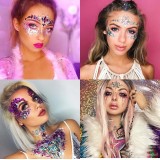 Bijoux visage autocollant festival & open-air paillettes diamants tatouage - Style - 8