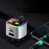 Bluetooth 5.0 USB-Ladegerät 18W Zigarettenanzünder und FM-Transmitter Quick Charge - Schwarz