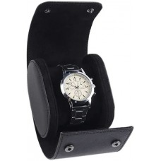 Boîte à montre de luxe et de haute qualité en similicuir et coussin de montre doux - 1 montre - Noir