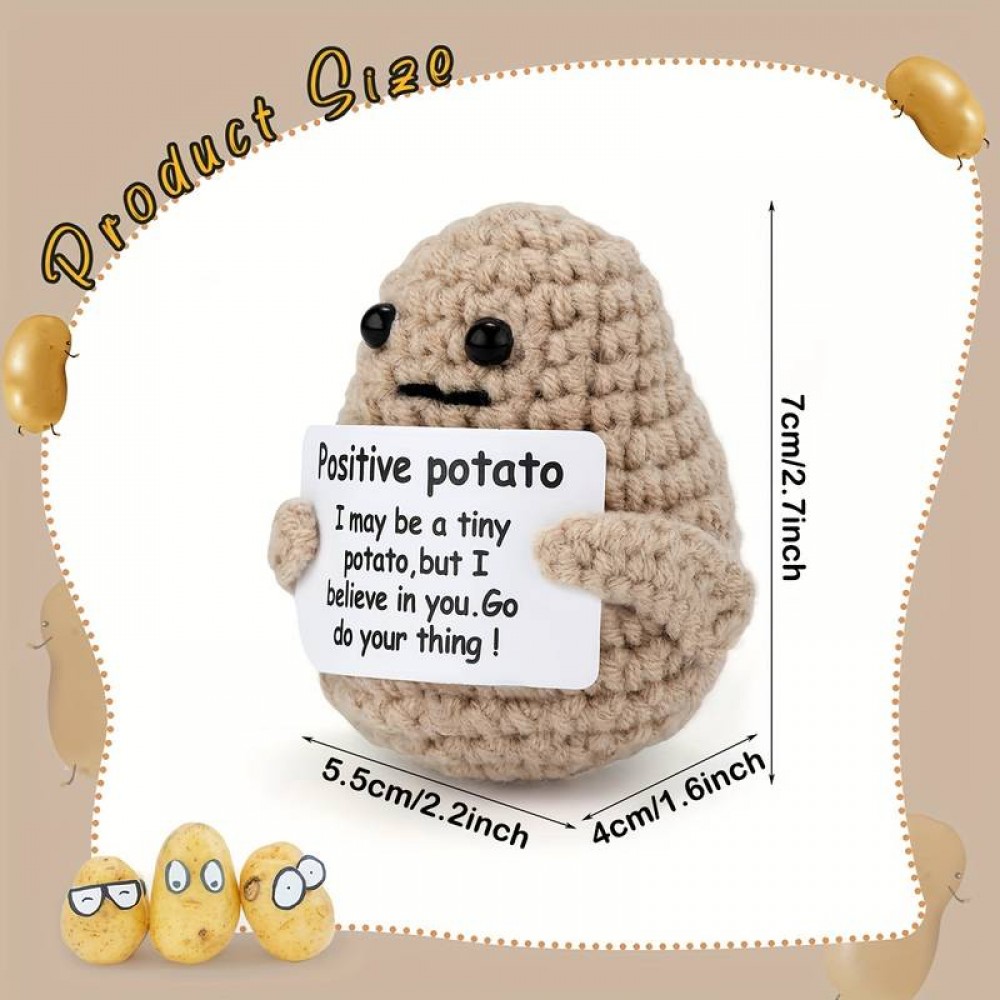 Bonne humeur -Positive Potato- Décoration amusante & créative pour les jours de mauvaise humeur - Beige