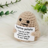 Bonne humeur -Positive Potato- Décoration amusante & créative pour les jours de mauvaise humeur - Beige