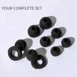 Wiederverwendbare Silikon-Ohrstöpsel Loop (3 Größen) mit Aufbewahrungsetui - Schwarz