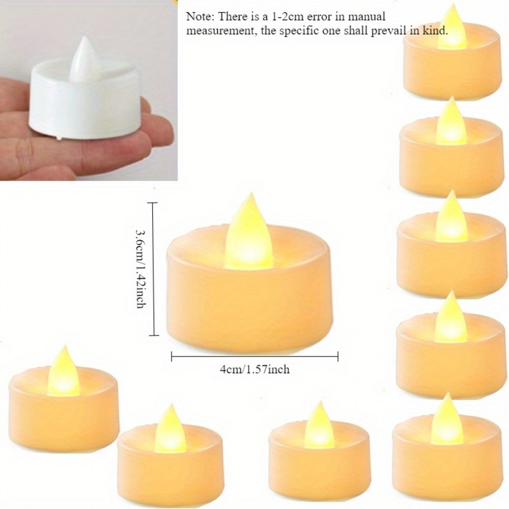 Bougies LED sans flamme (set de 24) pour mariage, fête, Noël, Halloween ou décoration