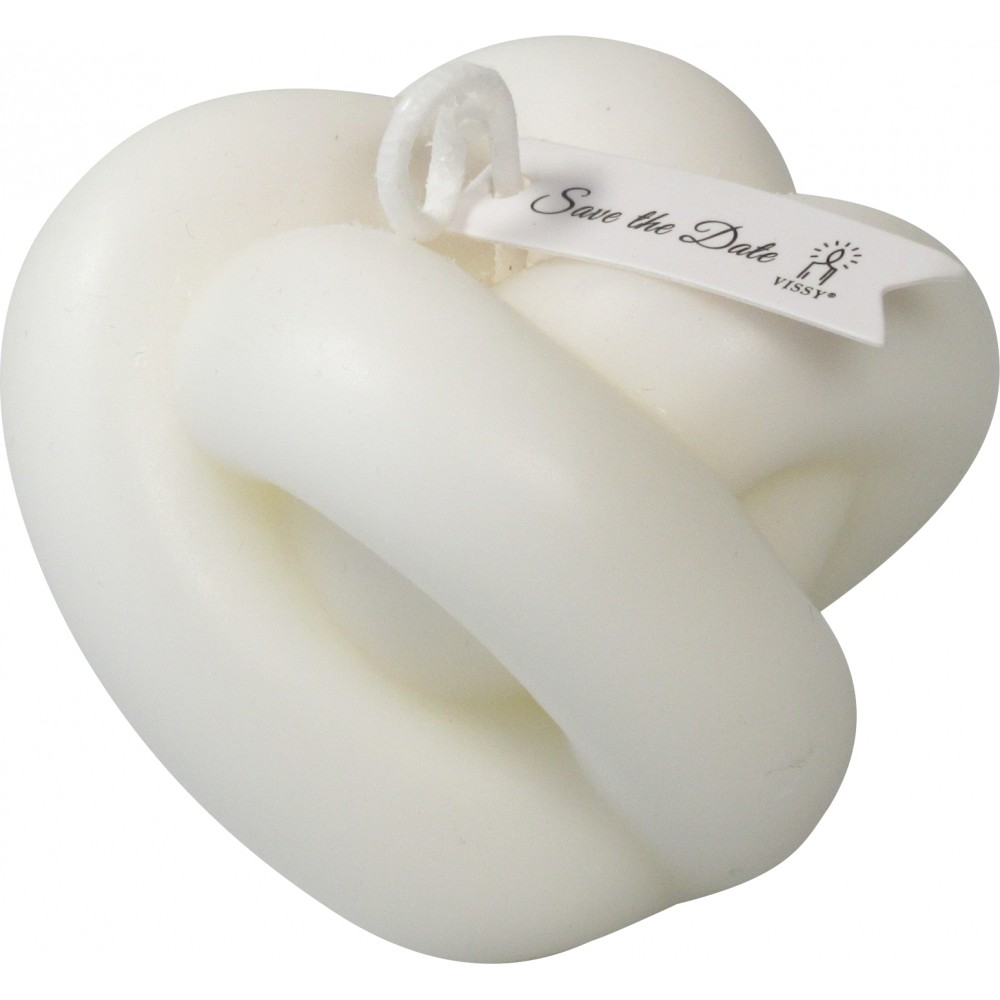 Bougie noeud parfumée pour une ambiance relaxante - Forme de bougie 3D nouée - Blanc