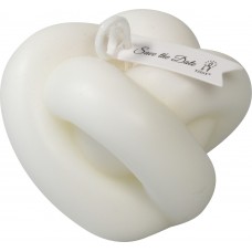 Bougie noeud parfumée pour une ambiance relaxante - Forme de bougie 3D nouée - Blanc