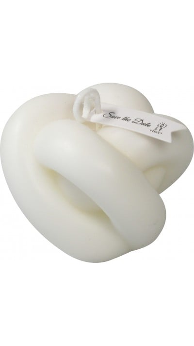Bougie noeud parfumée pour une ambiance relaxante - Forme de bougie 3D nouée - Blanc