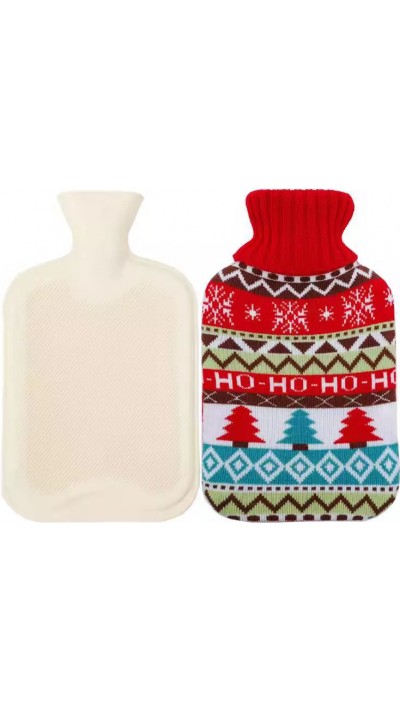 Bouillotte avec couverture en tricot (1.5 litres) - Ho ho ho