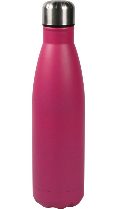 Bouteille thermos neutre gourde pour voyage isotherme 0.5L - Rose