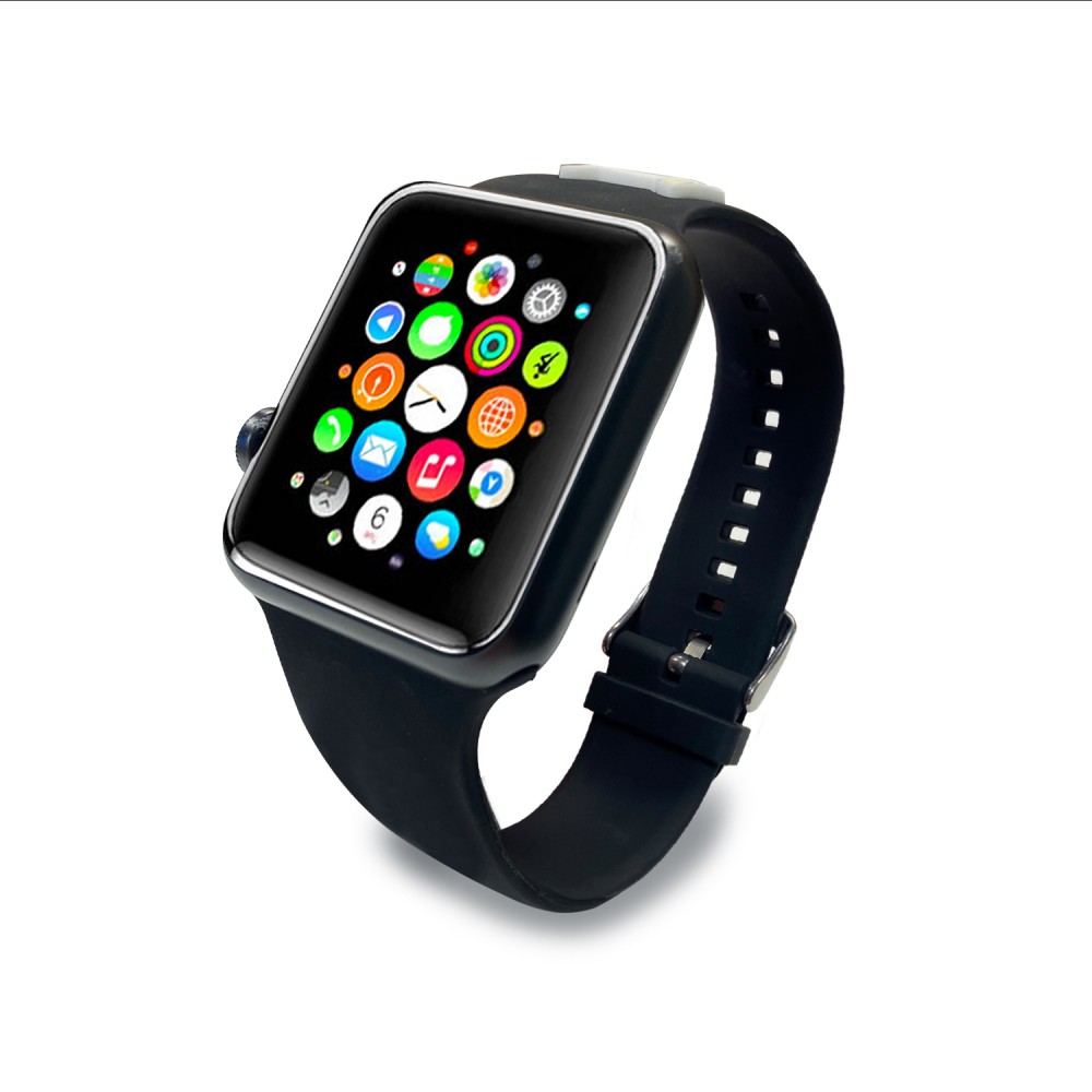 Karl Lagerfeld Armband aus schwarzem Soft-Touch-Silikon mit geprägtem Choupette-Kopf - Schwarz - Apple Watch 44/45/46/49 mm / 49 mm