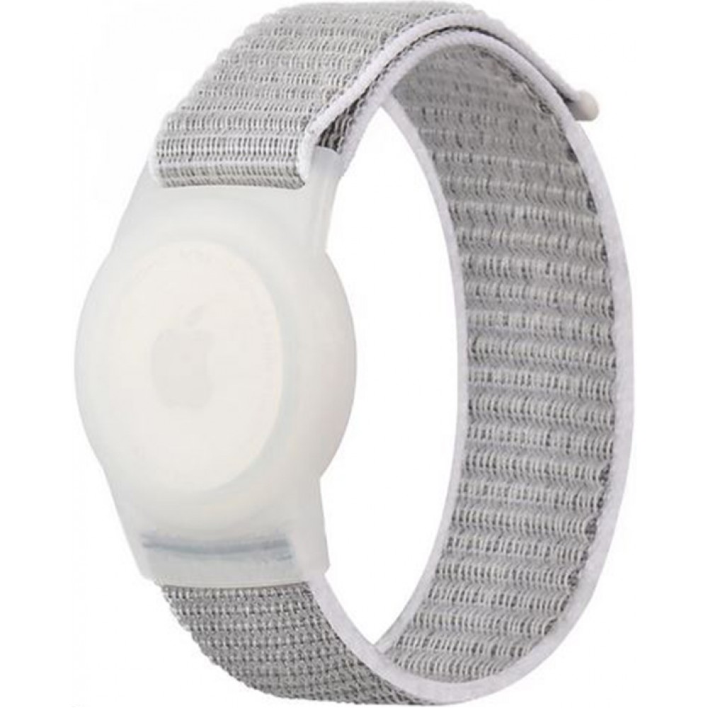 Bracelet Velcro réglable en nylon pour enfants & adultes avec support AirTag  - Gris - Acheter sur PhoneLook