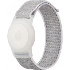 Verstellbares Velcro Nylon Armband für Kinder & Erwachsenen mit AirTag Halterung - Grau
