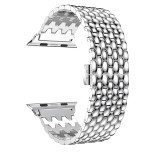 Edelstahlarmband mit kleinen Einzelngliedern in Wabenform  - Silber - Apple Watch 38/40/41/42 mm