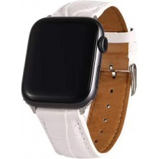 Krokodil armband weiss - Apple Watch 38/40/41/42 mm