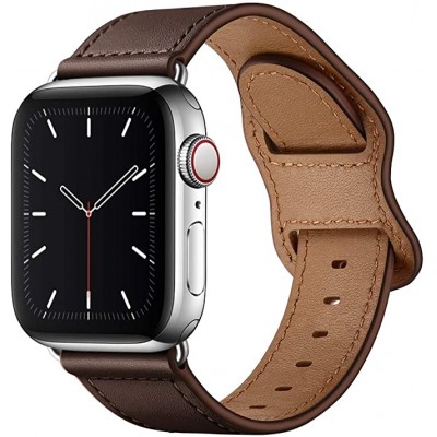 Bracelet cuir  brun foncé - Apple Watch 38/40/41/42 mm