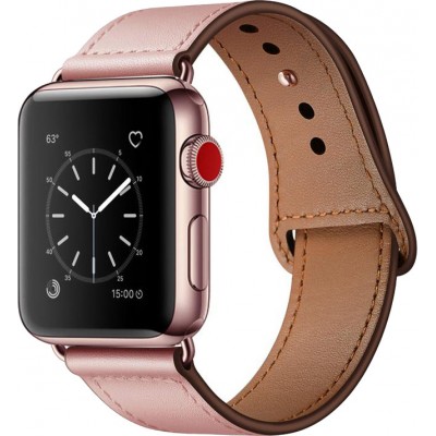 Bracelet cuir rose - Apple Watch 38/40/41/42 mm