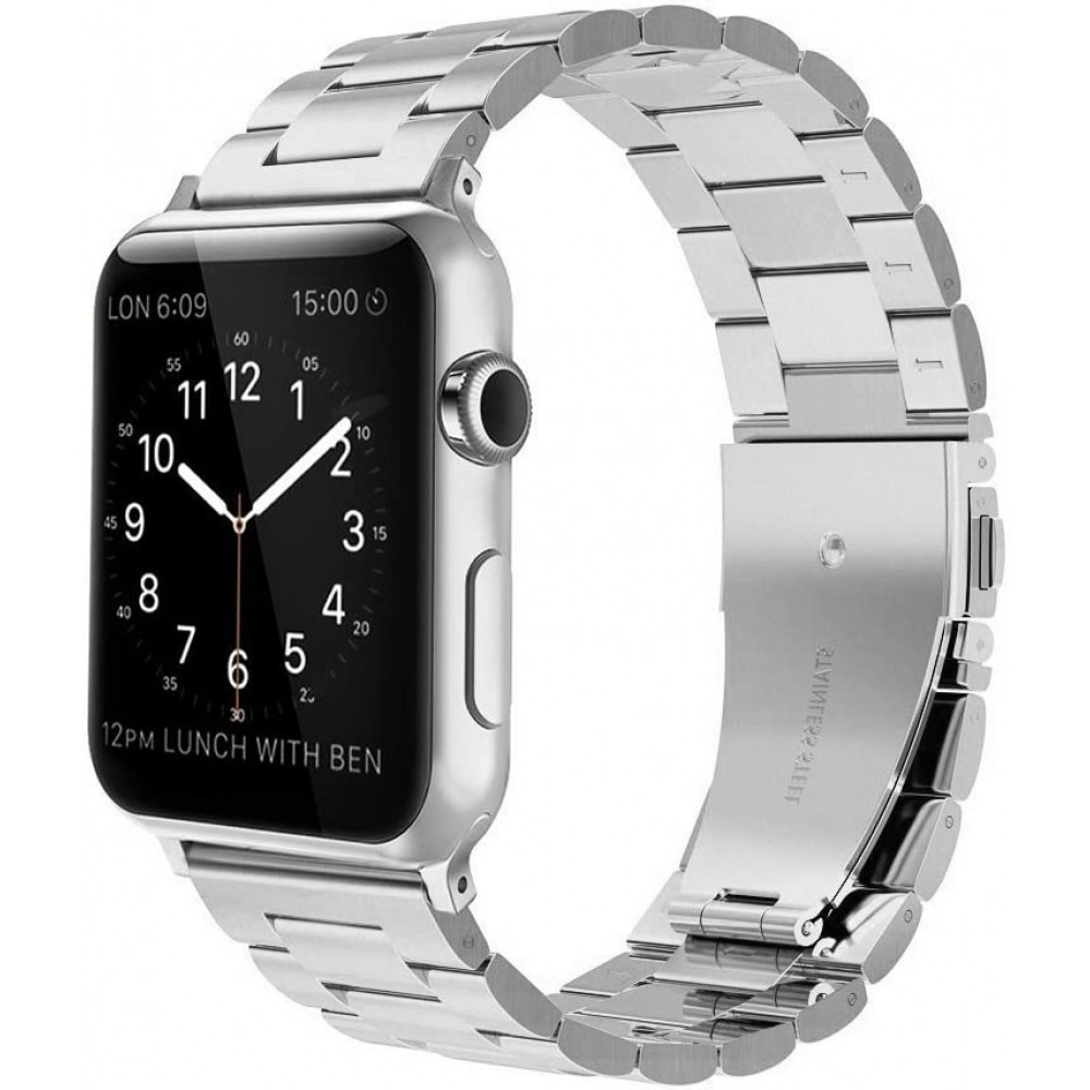 Edelstahl Armband Zeitlos klassisch und elegant Silber Apple Watch 38mm 40mm 41mm Kaufen auf PhoneLook