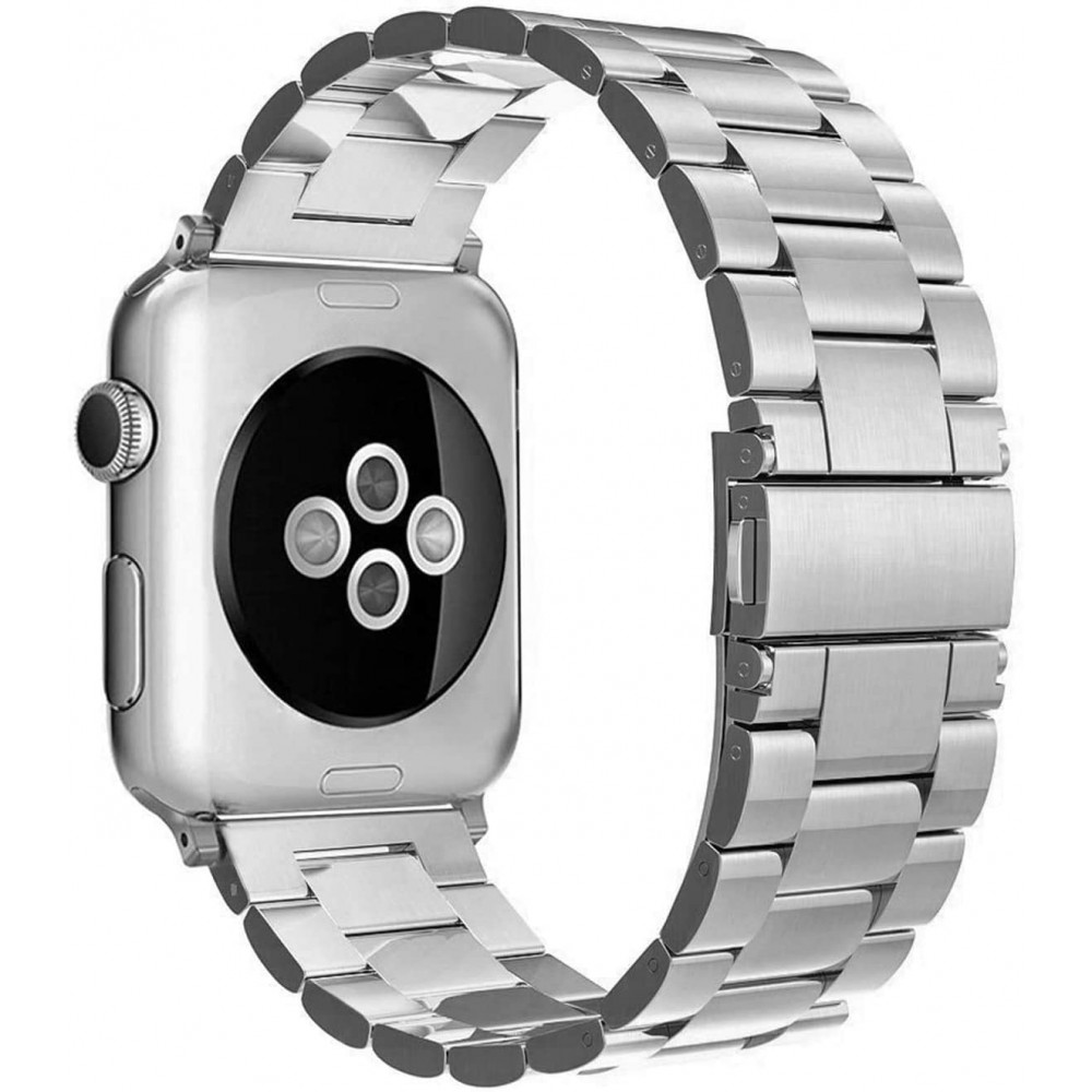 Bracelet à maillons en acier - Argent - Apple Watch 44/45/46/49 mm