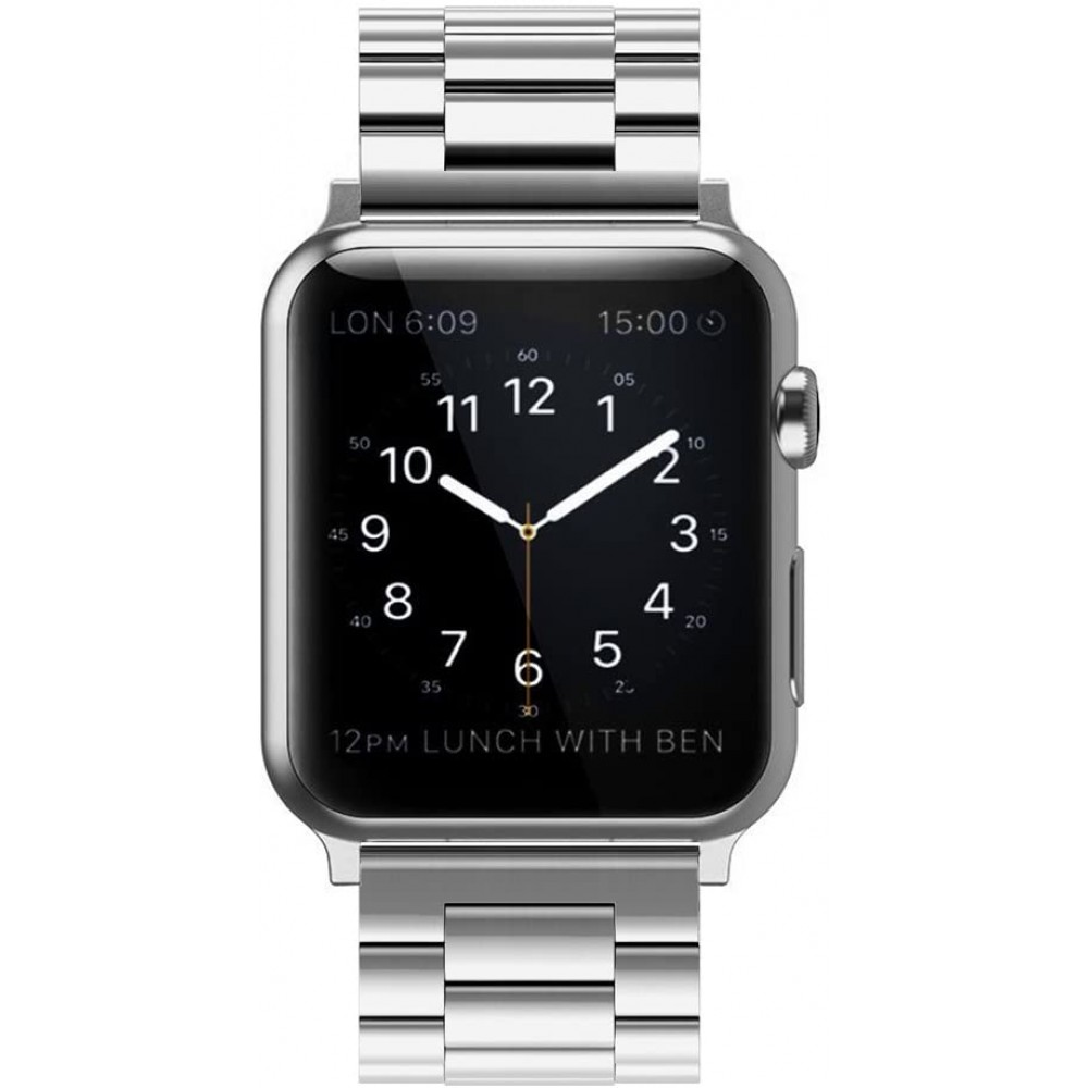 Bracelet à maillons en acier - Argent - Apple Watch 44/45/46/49 mm
