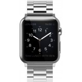 Bracelet à maillons en acier - Argent - Apple Watch 44/45/46/49 mm