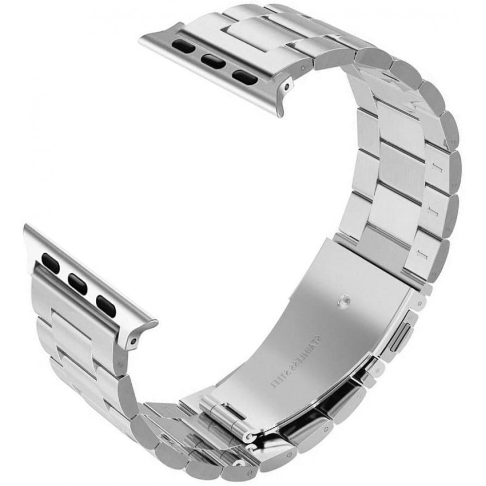Bracelet à maillons en acier - Argent - Apple Watch 44/45/46/49 mm