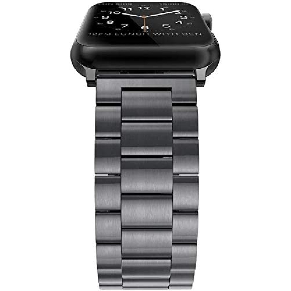 Edelstahl Armband - Zeitlos klassisch und elegant - Schwarz - Apple Watch 42mm / 44mm / 45mm