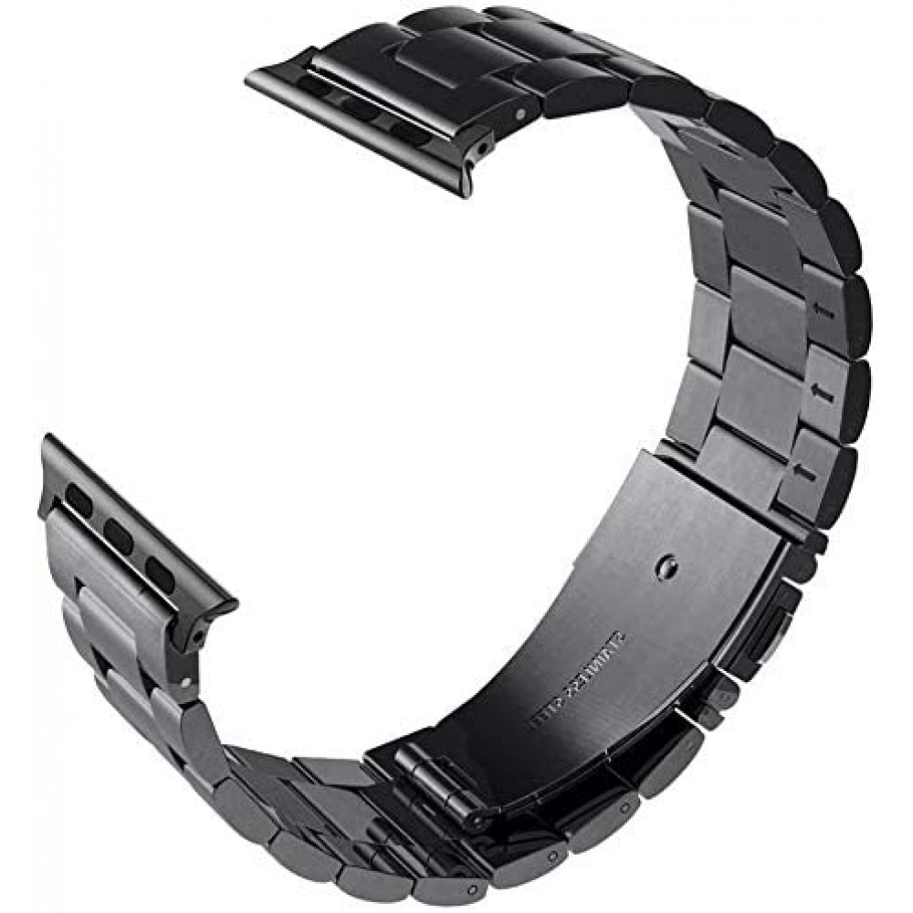 Edelstahl Armband - Zeitlos klassisch und elegant - Schwarz - Apple Watch  42mm / 44mm / 45mm - Kaufen auf PhoneLook