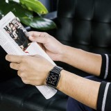 Edelstahl Armband - Zeitlos klassisch und elegant - Schwarz - Apple Watch 44/45/46/49 mm