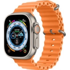 Bracelet en caoutchouc silicone ondulé - Orange - Apple Watch Ultra 49 mm