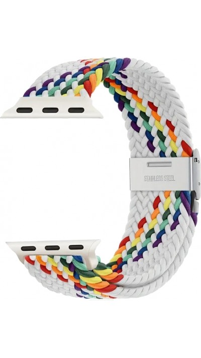 Elastisches Geflochtenes Nylonarmband mit Dehnbaren Riemen für Apple Watch - Multicolor 6 - Apple Watch 38/40/41/42 mm