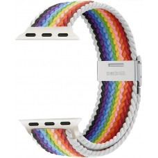 Elastisches Geflochtenes Nylonarmband mit Dehnbaren Riemen für Apple Watch - Multicolor 8 - Apple Watch 44/45/46/49 mm