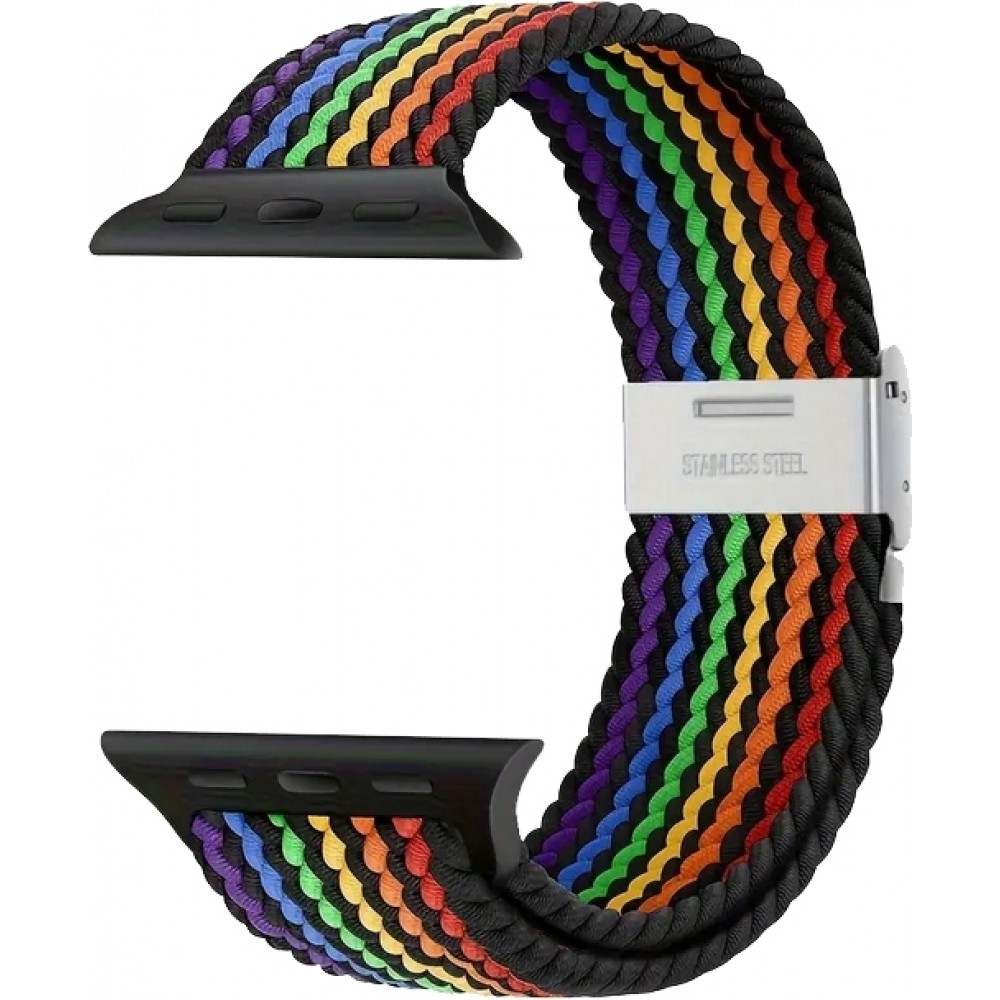 Bracelet en nylon élastique tressé avec des sangles extensibles pour Apple Watch - Multicolor 9 - Apple Watch 44/45/46/49 mm