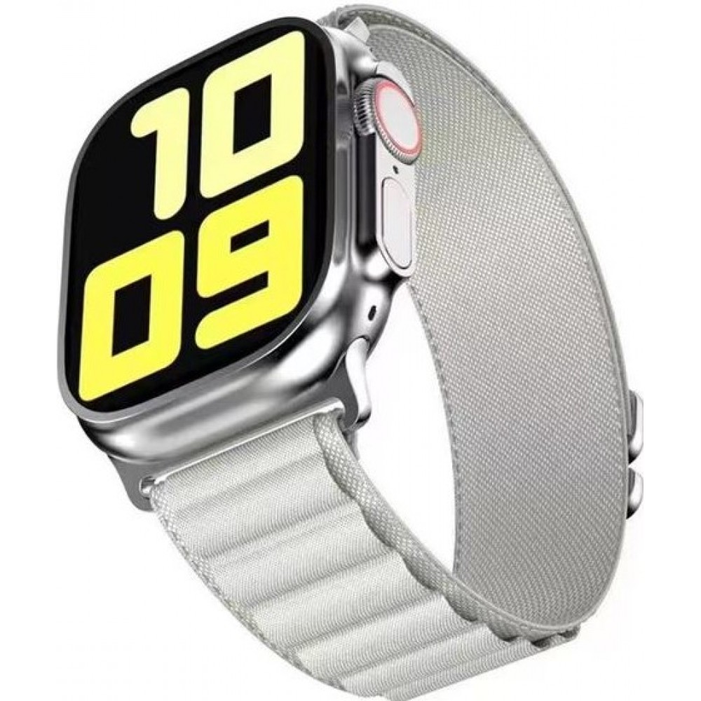 Bracelet en nylon robuste résistant aux intempéries - Blanc - Apple Watch Ultra 49 mm