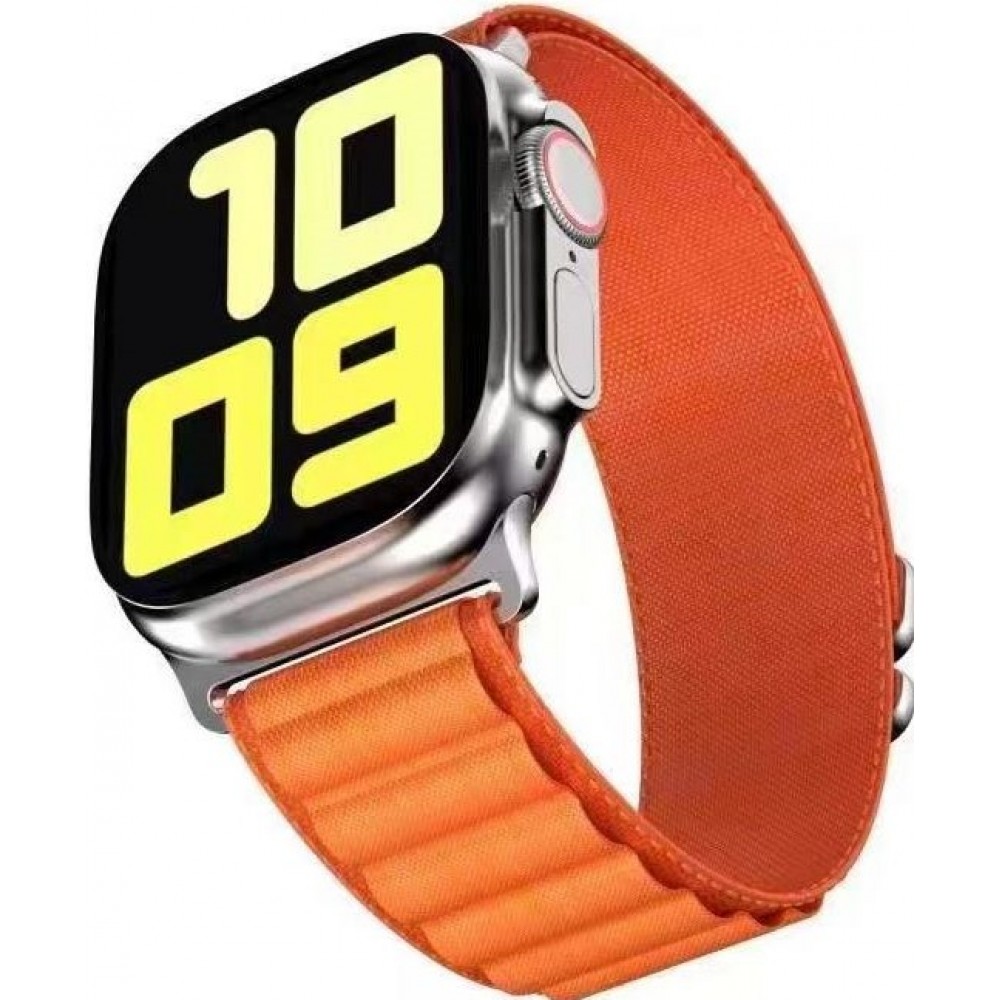 Bracelet en nylon robuste résistant aux intempéries - Orange - Apple Watch Ultra 49 mm