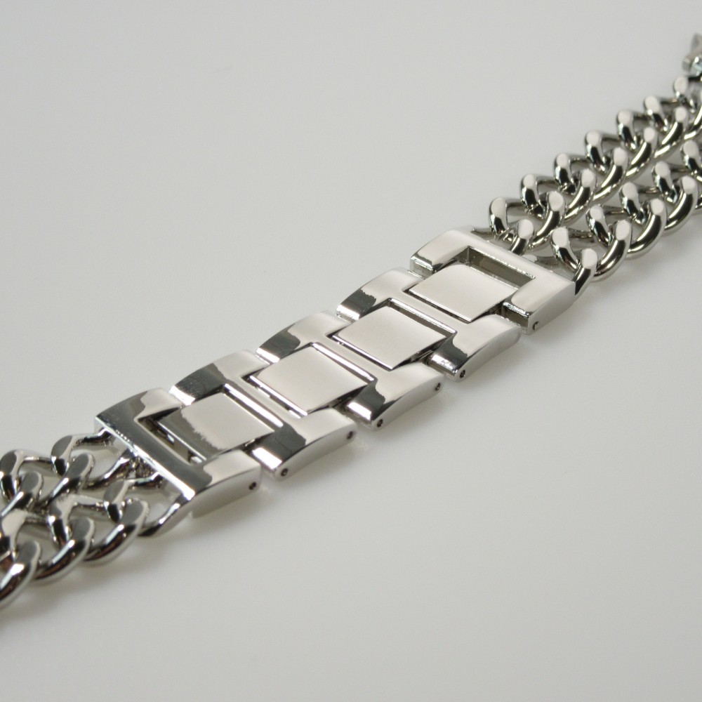 Luxuriöses Edelstahl Armband mit unsichtbarem Verschluss - Silber - Apple Watch 38 mm / 40 mm / 41 mm