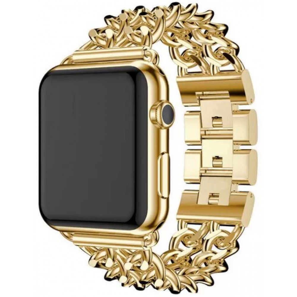 Luxuriöses Edelstahl Armband mit unsichtbarem Verschluss - Gold - Apple Watch 38 mm / 40 mm / 41 mm