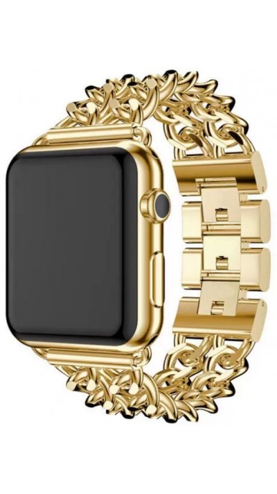 Luxuriöses Edelstahl Armband mit unsichtbarem Verschluss - Gold - Apple Watch 38 mm / 40 mm / 41 mm