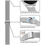 Bracelet milanais élégant en acier inoxydable - Argent - Whoop 4.0
