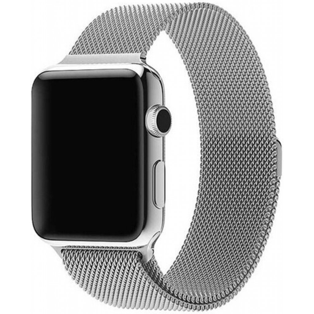 Bracelet milanais en acier argent Apple Watch 38mm 40mm 41mm