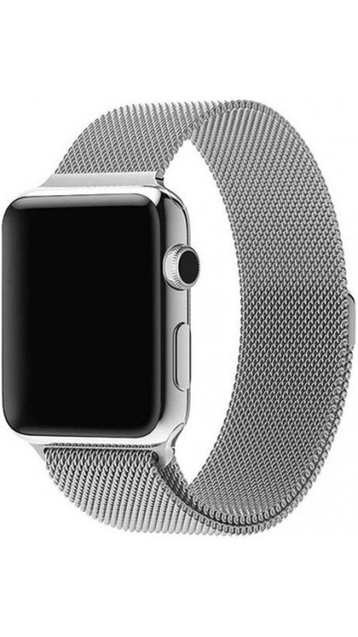 Bracelet milanais en acier argent - Apple Watch 38/40/41/42 mm