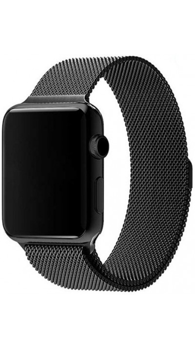 Bracelet milanais en acier noir - Apple Watch 38/40/41/42 mm