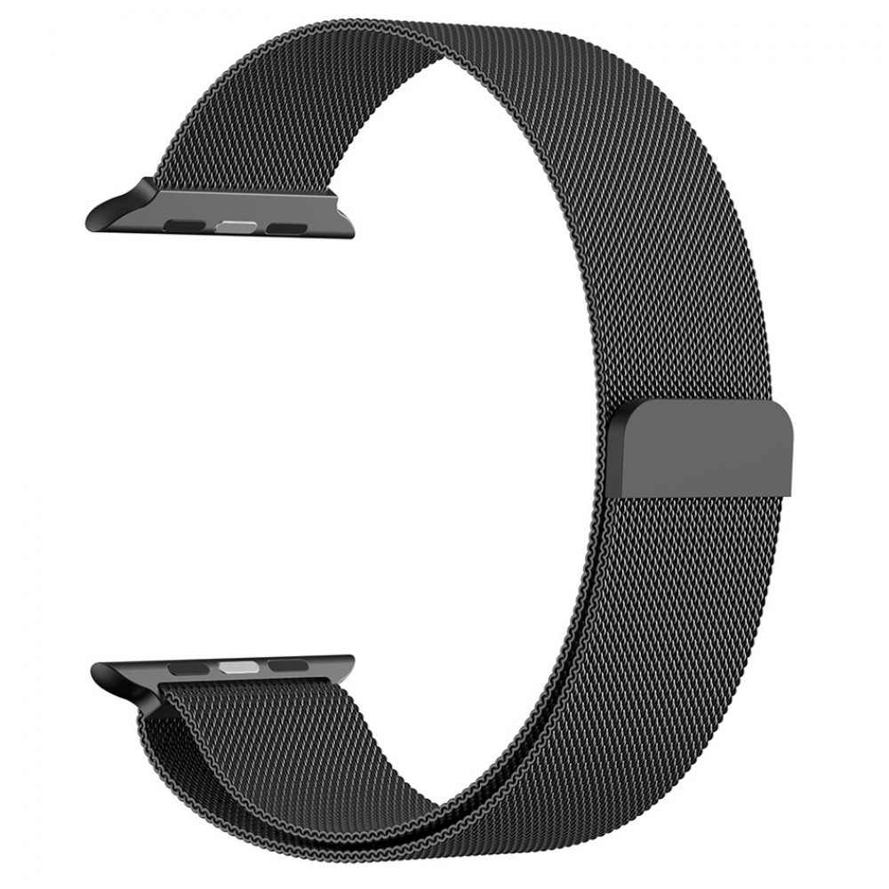 Bracelet milanais en acier noir - Apple Watch 38/40/41/42 mm