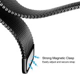 Bracelet milanais en acier noir - Apple Watch 38/40/41/42 mm