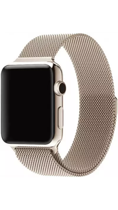 Bracelet milanais en acier or vintage - Apple Watch 44/45/46/49 mm